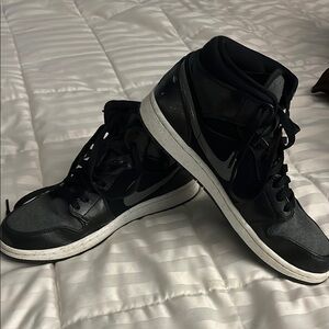 Nike Black and Gray High-Top Sneakers
